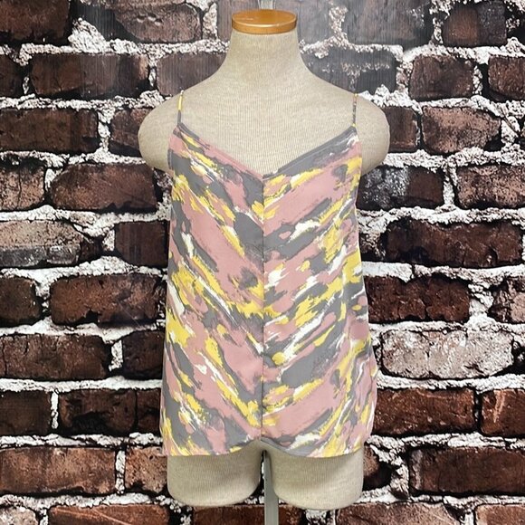 Gilli Tank To Women’s Small Spaghetti Straps NWT Camo Misty Rose Blouse - Picture 5 of 15